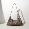 Bolso de mano nuevo de cuero genuino, estilo casual y relajado, para mujer, bolso hobo para llevar bajo el brazo, bolso cruzado de hombro a la moda