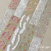 Papel de transferencia para arte de uñas de rosa de encaje francés decoraciones de uñas florales de cielo estrellado papel al por mayor tela vintage