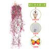 Flor Salgueiro Sino Dourado Decoração de Pendurar na Parede Sala de Estar Planta Videira de Flor Videira de Plástico Planta Pendurada na Parede Interna Orquídea Videira de Flor Artificial