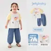 [Preço de Liquidação] Conjunto de Verão Infantil para Meninos Manga Curta Estampada Calça Jogger Casual para Meninas Estilo Fino 2026 Bebê