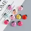 Dibujos Animados Mariquita de Siete Estrellas Accesorios de Resina Hechos a Mano DIY Pegamento de Crema Pasador Hebilla de Zapato Imán de Refrigerador Material para Joyería Parche
