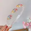 Diademas de Dibujos Animados de Colores Gelatina para Niñas, Accesorios para el Cabello que No Aprietan para Niñas con Cabello Quebradizo, Nuevos Pasadores para el Cabello 2025