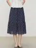 Nueva Falda de Lunares Clásica Atemporal Retro de Moda para Mujer, Falda Versátil de Cintura Alta de Longitud Media, Falda Evasé de Verano 2026