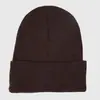 Atacado Transfronteiriço Chapéus de Lã, Gorros Tricotados, Chapéus Frios à Prova de Frio e Quentes com Punho e Logo Bordado