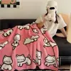 Manta estilo Ins para siesta, manta para aire acondicionado de oficina, manta de sofá, manta pequeña, manta de chal de terciopelo de leche engrosada de invierno