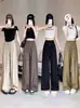 Pantalones de maternidad para primavera y verano, estilo delgado para usar al aire libre, nuevo modelo 2026, no aprietan la barriga, talla grande, aptos para personas menudas, pantalones casuales de pierna ancha Yamamoto
