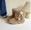 Botas de Neve para Meninas 2026 Novo Inverno Plus Veludo Espessado Quente Sapatos de Algodão Bonitos para Meninas Antiderrapantes Botas de Bebê