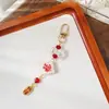 [Buena Suerte] Colgante Bolsa de la Suerte con Lazo de Colores Llavero Rojo Festivo Cadena para Teléfono Móvil Cadena para Cámara Colgante
