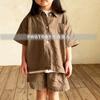Traje para niños Ropa de verano Traje para hermanos y hermanas Corea del Sur Verano Estilo universitario para niños Dos piezas Tesoro femenino