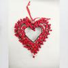 Amor em forma de coroa decorativa porta pendurado parede pendurado dia dos namorados presente ornamentos decoração festiva ano novo janela pendurado fronteira cruzada
