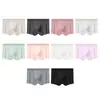 Roupa Íntima Masculina 120S Seda Gelada Sem Costura Nylon Juventude Boxer Shorts 10A Cueca Boxer Antibacteriana Roupa Íntima Masculina