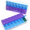 Caja de Medicamentos Portátil de Doble Fila Desmontable de 14 Compartimentos para Comercio Exterior Caja de Medicamentos Portátil de Siete Días Caja de Almacenamiento de Medicamentos de 14 Compartimentos con Tapa Abatible