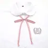 Corbata sin nudo de color puro para uniforme jk Corbata de uniforme de marinero versátil Accesorios lindos para chicas Cinta de color puro Xiaowu