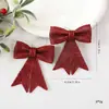 Novo produto da Amazon: Enfeite de Natal de laço de lantejoulas brilhantes, Decoração de árvore de Natal de laço de plástico PC