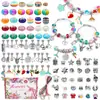 Amazon Mais Vendido Conjunto de Pulseiras DIY Infantil Feito à Mão DIY Contas Exquisito Criativo Conjunto de Pulseiras de Joias Caixa de Presente