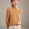 Suéter Gola Alta Meia-Calça Cashmere Puro 100% Cashmere Feminino Pulôver Estilo Básico 23 Outono e Inverno Novo Suéter de Tricô Solto para Usar por Baixo