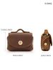 Bolsa para llaves con solapa de piel de vaca de primera capa europea y americana, estilo retro para monedas y cambio, bolsa para audífonos, bolsa para guardar cables de datos, bolsa pequeña para guardar juguetes