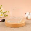 Fornecido Diretamente pelo Fabricante, Caixa de Sombra Monocolor com Tampa Transparente em Formato de Coração 1g Paleta de Blush de Um Compartimento Caixa Vazia Material de Embalagem para Maquiagem