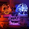 Luces de cadena LED transfronterizas Luces decorativas de Halloween Adornos 3D Luces nocturnas Luces de calavera de calabaza Luces de araña a batería