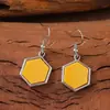 Pendientes de Colgante Geométricos de Moda Sencillos de Venta Caliente Transfronterizos, Pendientes Versátiles de Rombo Rectangular Coloridos de Nicho Único para Mujeres