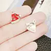 Dibujo Animado Lindo 100 K Muñeco de Nieve Navideño Árbol de Navidad Campana Colgante de Aleación Pulsera DIY Accesorios de Joyería