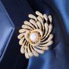 Broche de coroa estilo corte vintage, feminino de alta qualidade, leve, luxuoso, elegante, corpete de pérolas, fivela antideslizante, acessórios elegantes