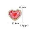 Nuevo Color-Preservante Simple Rectangular Corazón Micro-Adornado Colgante Zircón Pulsera de Perlas Collar Accesorios de Joyería DIY