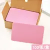 Coração de menina minimalista em branco DIY cartões pequenos papel kraft cartões de mensagem pintados à mão cartões com palavras em inglês cartolina dura mini