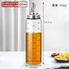 Botella de aceite de vidrio resistente al calor, olla de aceite con apertura y cierre automáticos, botella de aceite de gravedad de acero inoxidable, botella de condimento para cocina, olla de salsa de soja y vinagre, a prueba de fugas
