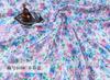 Tecido de cetim estampado de seda artificial tecido de seda vestido pastoral tecido para vestuário tecido com estampa de planta e flor