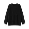 Suéter Gola Redonda Masculino Outono e Inverno Novo Estilo Preguiçoso Solto Versátil Casual Retro Tendência Peludo Malha Top