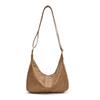 Cor sólida Retro Grande Capacidade 2025 Novo Deslocamento Estilo Coreano Moda Simples Casual Mão Bolsa de Ombro para Mulheres