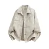Otoño Vintage Desgastado 25 Años Otoño Casual Versátil Chaqueta Moda Masculina Chaqueta Harrington Estampada