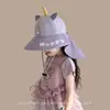 Nuevo Sombrero de Protección Solar para Niños, Sombrero de Verano con Ala Ancha y Protección para el Cuello para Niños y Niñas, Sombrero de Protección Solar para Niñas, Sombrero Anti-UV