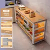Estante de suelo multicapa para barra de bar, mesa estrecha con estantes, mesa de comedor, mesa divisoria para sala de estar, mesa larga simple de ocio para balcón