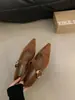 Sapatos de camurça com salto interno, bico fino e decote baixo para mulheres, nova versão coreana para primavera e outono, sapatos Mary Jane estilo fada francesa brisa de evening