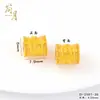 Accesorios de Cuentas de la Fortuna con Agujero Pasante del Mantra de Seis Palabras Chapadas en Oro de Estilo Antiguo que Conservan el Color, Componentes de Joyería del Mantra de Seis Palabras con Forma de Cintura Pequeña de Lujo Ligero