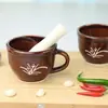 Prensa de ajo de estilo antiguo, tapa extra gruesa anti-salpicaduras, machacador de ajo, triturador de ajo manual, grado alimenticio