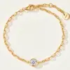 Pulseira de bolhas prata S925 moissanita de 0,5 quilate pulseira de diamante único corrente de nariz de porco joia diária mesmo estilo que no Xiaohongshu