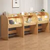 Escritorio de estudio, escritorio de oficina, escritorio de computadora para estudiantes, diseño minimalista, división cerrada, entorno de aprendizaje inmersivo, habitación de estudio simple, mesa de estudio
