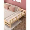 Cama plegable de madera maciza cama empalmada cama ampliada para niños con barandilla individual doble cama de expansión para siesta añadir cama cama lateral para adultos