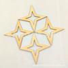 Estrella Hueca Láser Madera DIY Hogar Equivalente Estrella Hueca de Cuatro Puntas Madera Decorativa Especificaciones Completas