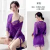 Pijama Camisola de Renda Estilo Desejo Puro para Mulheres Verão Fino Decote V Profundo Conjunto para Casa Sexy Shorts Conjunto de Duas Peças