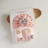Conjunto Combinado de Touca Fetal e Meias para Recém-Nascidos com Várias Flores Pequenas Frescas para Bebês Meninas e Lactentes para Proteger a Fontanela