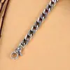 Chegada Nova Pulseira Banhada a Prata Masculina Mantram de Seis Caracteres Rotativa Tendência Versão Larga Personalidade Agressiva Masculina Pulseira Vintage