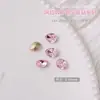 Arte de Uñas Punta Inferior Corazón Torcido Joyería de Diamantes Super Brillante Lujo Cristal Corazón de Melocotón Hacha Diamante Grande Rosa Decoración de Uñas Diamante de Amor