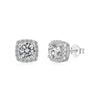 Pendientes de botón de plata esterlina S925 de lujo ligeros de estilo europeo y americano para mujer, de 6 a 10 mm, hermosos, cuadrados, en forma de pera, con incrustaciones de circonita de alta calidad, estilo frío