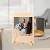 Marco de Fotos Magnético para Refrigerador de Madera, Marco de Fotos Pequeño Magnético, Regalo Conmemorativo para Madre, Esposa, Novia, Padre, Mejor Amigo, Regalo para Bebé