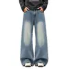 Jeans Americanos Hombre Otoño Nuevo Sueltos Pierna Recta Niños Pierna Ancha Casual Versátiles Pantalones