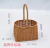 Cesta de Flores Portátil Rattan Trançado Palha Rattan Plástico Cesta de Flores Ornamentos Decorativos Flores Flores Secas Arranjo Floral Cesta de Presente Lembrança